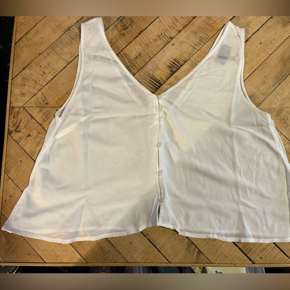 ASOS design white sleeveless loose top